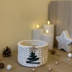 Karácsonyfás kosár - rendelésre - otthon & életmód - tárolás & rendszerezés - tárolókosár - Meska.hu