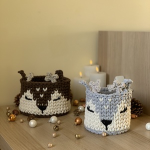 Szarvasos kosár - otthon & életmód - babaszoba, gyerekszoba - babaszoba dekoráció - Meska.hu