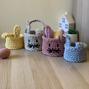 Nyuszi kosár - otthon & életmód - tárolás & rendszerezés - tárolókosár - Meska.hu