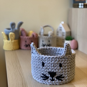 Cicás kosár - otthon & életmód - tárolás & rendszerezés - tárolókosár - Meska.hu