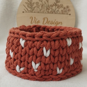 Horgolt kosár , Otthon & Életmód, Dekoráció, Asztal és polc dekoráció, Horgolt & Csipketerítő, Horgolás, MESKA