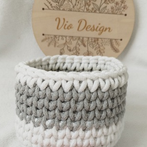 Horgolt tároló kosár , Otthon & Életmód, Dekoráció, Asztal és polc dekoráció, Horgolt & Csipketerítő, Horgolás, MESKA