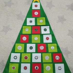 Filc adventi naptár  - karácsony - adventi díszek - adventi naptár - Meska.hu