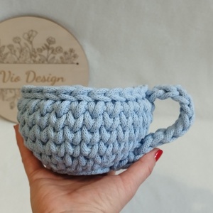 Horgolt csésze  - otthon & életmód - dekoráció - asztal és polc dekoráció - horgolt & csipketerítő - Meska.hu