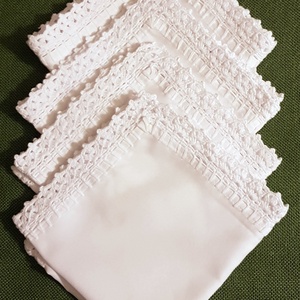 Textil szalvéta horgolt csipkeszegéllyel, Otthon & Életmód, Konyhafelszerelés, tálalás, Konyhai textil, Szalvéta, Varrás, Horgolás, MESKA