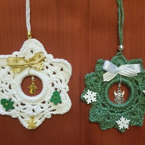 Karácsonyfadísz/ajándékkísérő/ajtó-ablak dísz  horgolt  - karácsony - karácsonyi lakásdekoráció - karácsonyfadíszek - Meska.hu Karácsonyfadísz/ajándékkísérő/ajtó-ablak dísz  horgolt  - karácsony - karácsonyi lakásdekoráció - karácsonyfadíszek - Meska.hu