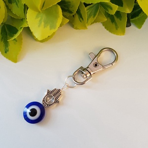 Talizmán - védő szem és Fatima keze amulett - táska & tok - kulcstartó & táskadísz - kulcstartó - Meska.hu