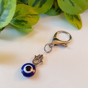 Talizmán - védő szem és Fatima keze amulett - táska & tok - kulcstartó & táskadísz - kulcstartó - Meska.hu