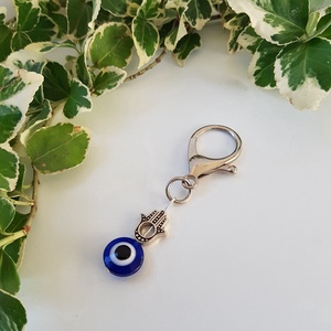 Talizmán - védő szem és Fatima keze amulett - táska & tok - kulcstartó & táskadísz - kulcstartó - Meska.hu