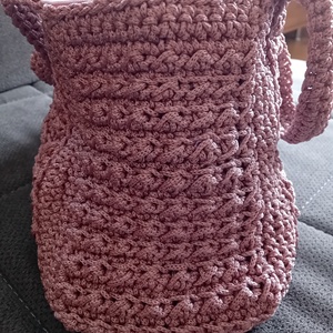 Polieszter zsinórfonalból horgolt kis válltáska - táska & tok - kézitáska & válltáska - alkalmi táska - Meska.hu