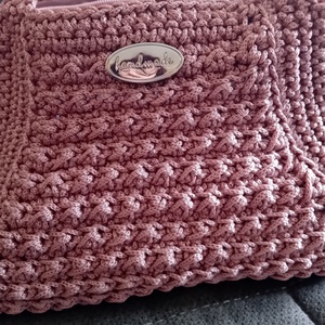 Polieszter zsinórfonalból horgolt kis válltáska - táska & tok - kézitáska & válltáska - alkalmi táska - Meska.hu