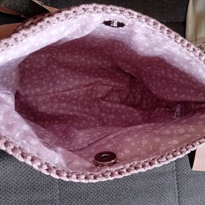 Polieszter zsinórfonalból horgolt válltáska válltáska - táska & tok - kézitáska & válltáska - alkalmi táska - Meska.hu