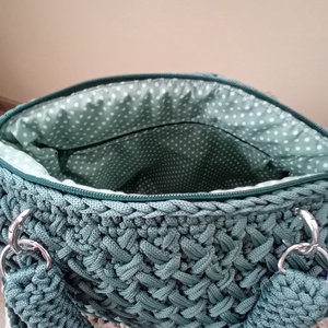 Polieszter zsinórfonalból horgolt kézi és válltáska is válltáska, Táska & Tok, Kézitáska & válltáska, Alkalmi táska, Horgolás, MESKA