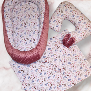 Babafészek szett ágyneművel, és szoptatós párnával, Baba - mama, Baba ágynemű, Babafészek, Varrás, MESKA