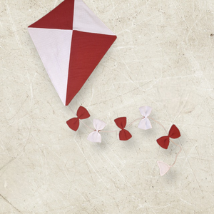 Fali dekoráció papírsárkány , Baba - mama, Babaszoba dekoráció, Babaszoba füzér, girland , Varrás, MESKA