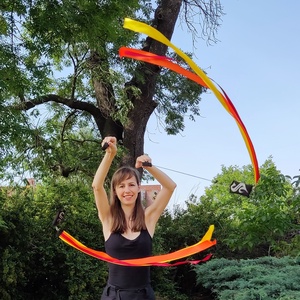 Kézműves Meteor/ Poi cserélhető szalagos  (150cm-es magasságtól) - Meska.hu