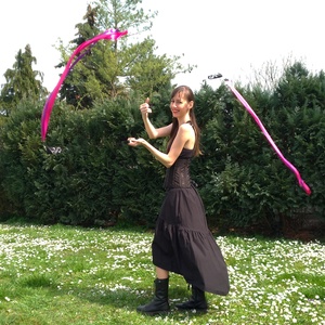 Kézműves Meteor/ Poi cserélhető szalagos  (150cm-es magasságtól) - játék & sport - készségfejlesztő és logikai játék - montessori szivárvány, waldorf játékok - Meska.hu
