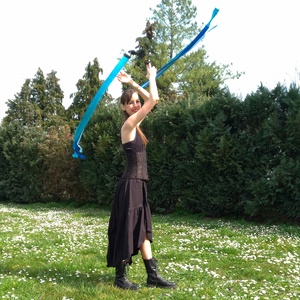 Kézműves Meteor/ Poi cserélhető szalagos  (150cm-es magasságtól) - játék & sport - készségfejlesztő és logikai játék - montessori szivárvány, waldorf játékok - Meska.hu