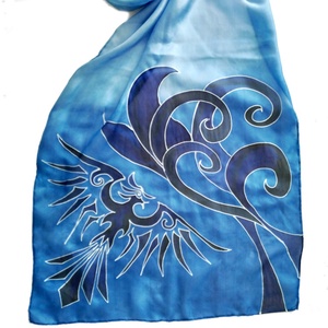 Skorpió csillagjegy hosszú selyemsál 180X45cm - ruha & divat - sál, sapka, kendő - sál - Meska.hu