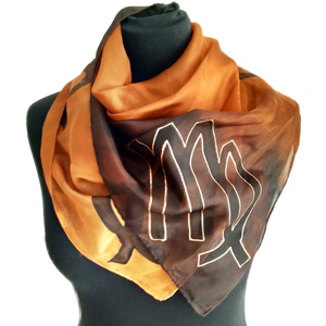 Szűz csillagjegyes selyemkendő - ruha & divat - sál, sapka, kendő - kendő - Meska.hu