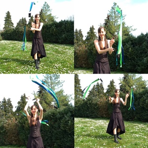 UTOLSÓ DARAB! Kézműves Meteor/ Poi cserélhető szalagos (130cm magasságtól) - baba - mama - baba játékok - waldorf játékok - Meska.hu