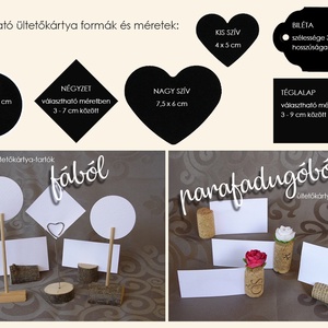 SZÍV alakú ültetőkártya esküvőre, rendezvényre - esküvő - meghívó & kártya - ültetési rend - Meska.hu
