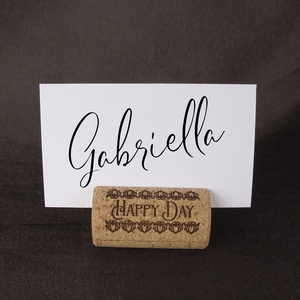 tartó ültetőkártyához parafadugóból - esküvő - dekoráció - asztaldísz - Meska.hu