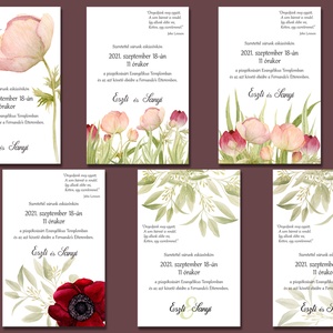 Esküvői meghívó pasztell mezei virágokkal - esküvő - meghívó & kártya - meghívó - Meska.hu