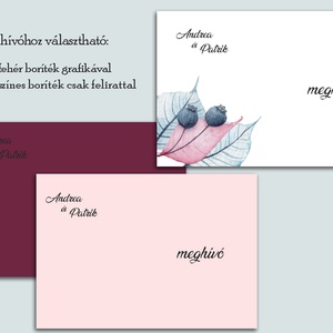 Esküvői meghívó áttetsző levelekkel - esküvő - meghívó & kártya - meghívó - Meska.hu
