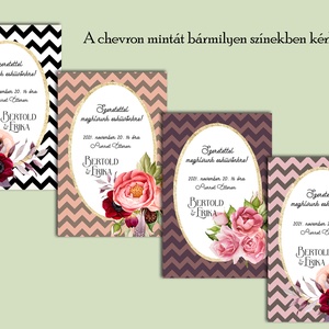Esküvői meghívó chevron mintával - esküvő - meghívó & kártya - meghívó - Meska.hu