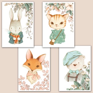 Állatkák - képsorozat gyerekeknek - otthon & életmód - babaszoba, gyerekszoba - babaszoba kép - Meska.hu