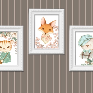 Állatkák - képsorozat gyerekeknek - otthon & életmód - babaszoba, gyerekszoba - babaszoba kép - Meska.hu