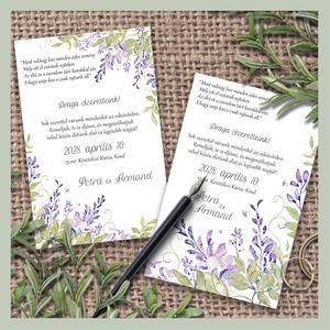 Esküvői meghívó lila akác, Esküvő, Meghívó & Kártya, Meghívó, Fotó, grafika, rajz, illusztráció, MESKA