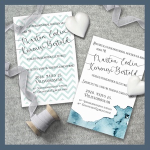 Esküvői meghívó kalligrafikus nevekkel minimál stílusban, Esküvő, Meghívó & Kártya, Meghívó, Fotó, grafika, rajz, illusztráció, MESKA