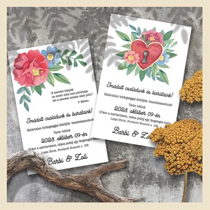 Esküvői meghívó old school tattoo mintákkal, Esküvő, Meghívó & Kártya, Meghívó, Fotó, grafika, rajz, illusztráció, MESKA