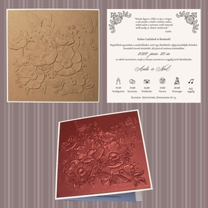 3D domborított esküvői meghívó - esküvő - meghívó & kártya - meghívó - Meska.hu