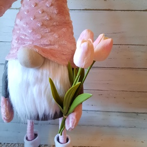 Tavaszi álló manó tulipánnal - otthon & életmód - dekoráció - manók - Meska.hu