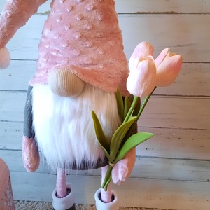 Tavaszi álló manó tulipánnal - otthon & lakás - dekoráció - manók - Meska.hu