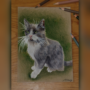 A4 kutya portré fekete háttér - művészet - portré & karikatúra - portré - Meska.hu