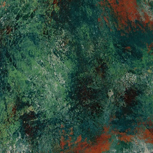 Texturált absztrakt festmény, réz részletekkel, 40x60cm - művészet - festmény - akril - Meska.hu