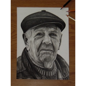 Grafit portrérajz / Ajándék pároknak / Ajándék szülőknek / Grafit portré / Nászajándék / Ajándék nagyszülőknek / Grafika - művészet - portré & karikatúra - portré - Meska.hu