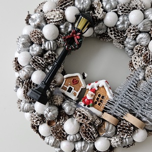 Téli kopogtató-AKCIÓS - otthon & életmód - dekoráció - ajtó- és ablak dekoráció - ajtódísz & kopogtató - Meska.hu