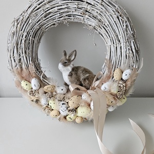 Húsvéti nyuszis kopogtató - Nagy méretű - otthon & életmód - dekoráció - ajtó- és ablak dekoráció - ajtódísz & kopogtató - Meska.hu