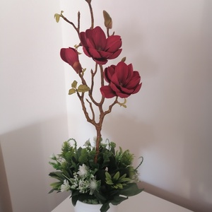 Mangólia, Otthon & Életmód, Virágdekoráció, Virágdíszek, Virágdísz kaspóban, Virágkötés, MESKA