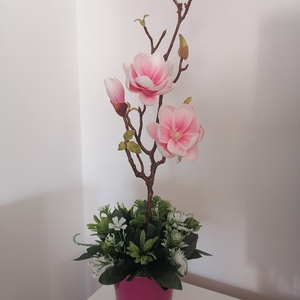 Mangólia, Otthon & Életmód, Virágdekoráció, Virágdíszek, Virágdísz kaspóban, Virágkötés, MESKA