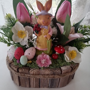 Nyuszis asztaldísz - Meska.hu