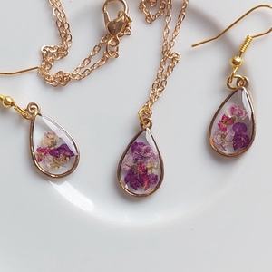 Virágcsokor gyantában. Aranyos ékszerszett., Ékszer, Ékszerszett, Ékszerkészítés, MESKA