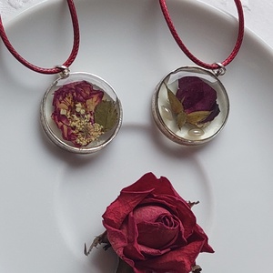 Rózsa gyantában medál. Romantikus stílusu ékszer., Ékszer, Nyaklánc, Medál, Ékszerkészítés, MESKA