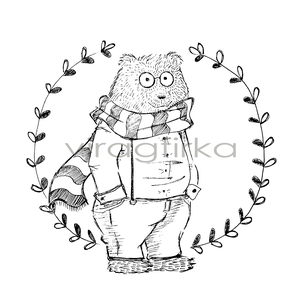 Medve illusztráció- PRINT - otthon & életmód - Meska.hu