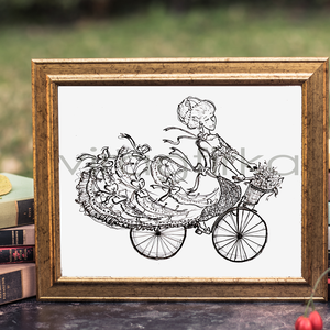 Hölgy két keréken - PRINT - Meska.hu